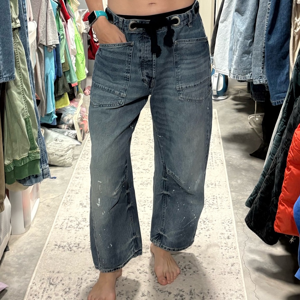 Free People We The Free Moxie Pull-On Barrel Jeans - Picture 5 of 7